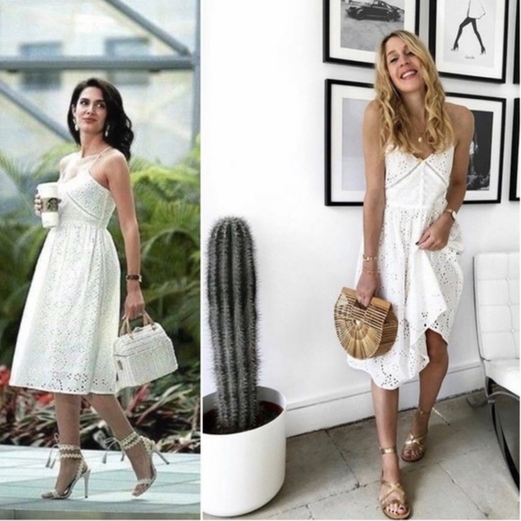 ZARA Cutwork Embroidered Eyelet White Dress sz XS - Picture 1 of 12